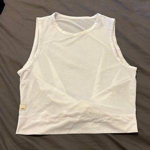 Vuori Lizette Twist Back Tank Top White
